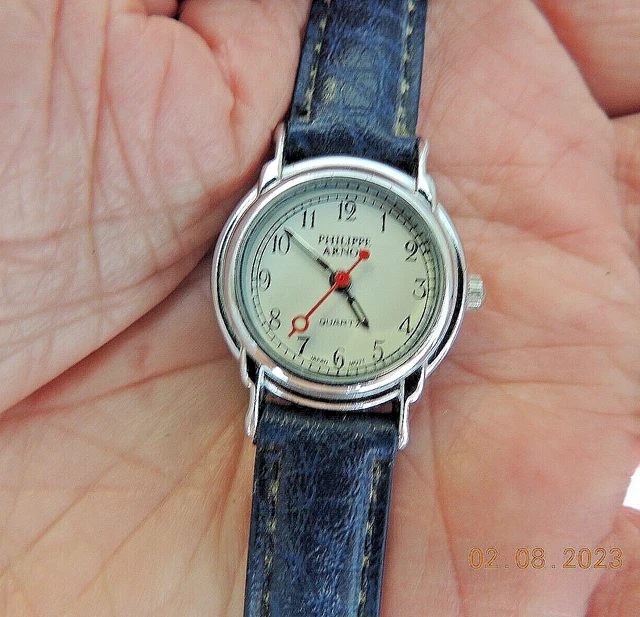 Montre Albin Pour Femme – Cadran Vert Index Bâtons – Bracelet Cuir Lézard Vert – Mouvement Quartz – Boîtier Doré Acier – Occasion