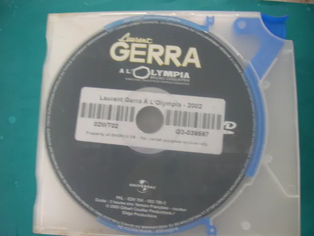 DVD  boitier slim LAURENT GERRA A L OLYMPIA 2002 (B37d)