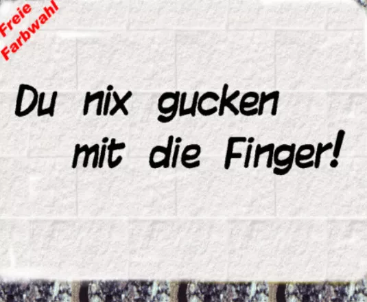 DU NIX GUCKEN MIT DIE FINGER Aufkleber Sticker  OEM JDM Shocker leider Geil