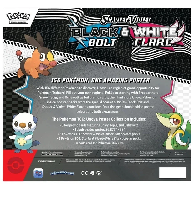 POKEMON TCG - Black Bolt and White Flare Poster Collection Box - Sealed ...