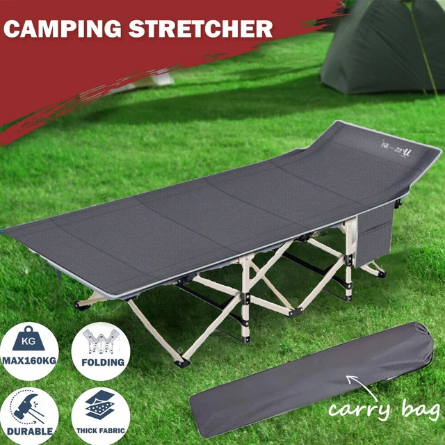 CAMP BED FOR Adults Extra Wide Heavy Duty Folding Outdoor Camping Bed