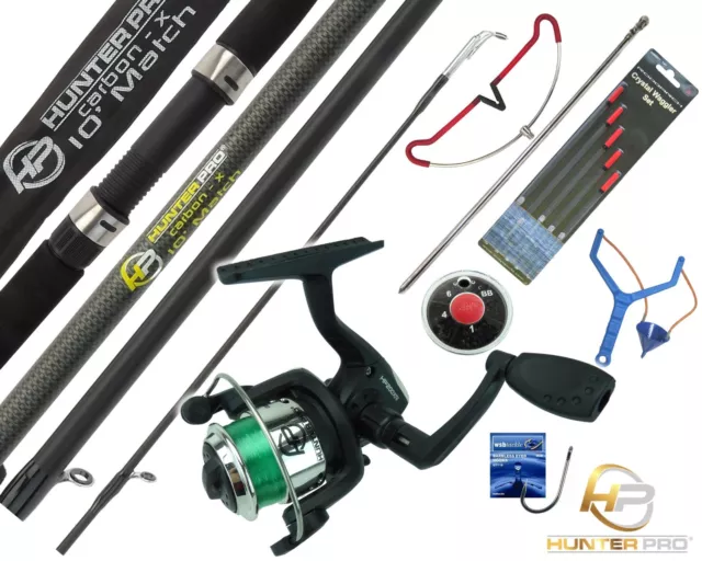 Complete Starter Fishing Tackle Set Kit With Hunter Pro® Rod Reel Tackle Etc.