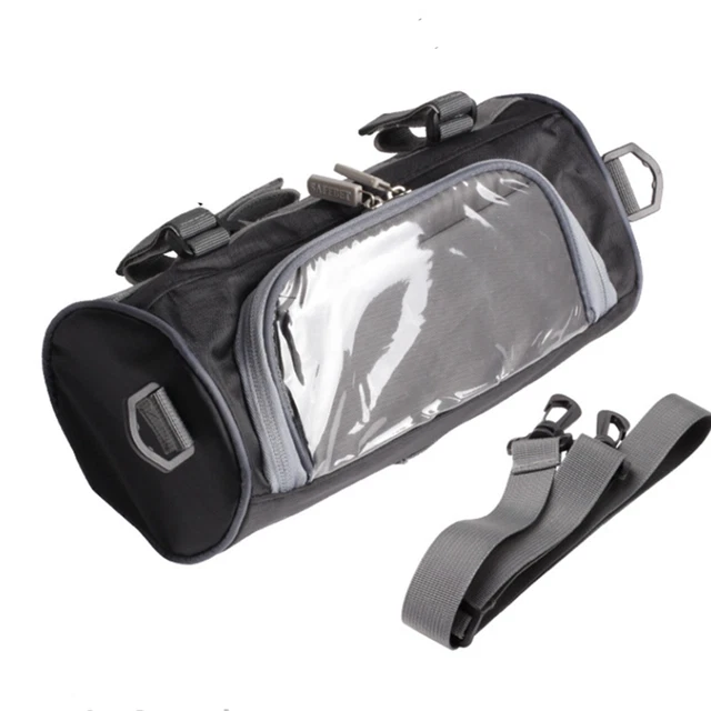 2.5L Motorcycle Handlebar Storage Bag Front Fork Pouch With Adjustable Straps