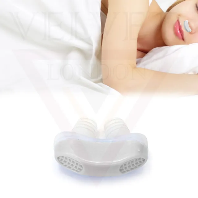 Dispositivo de tapón ronquido 2 en 1 purificador nariz blanca clip natural cómodo sueño