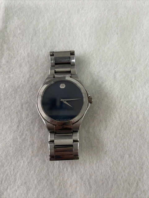 Movado Classic Museum 2100015 Men Navy Blue Dial Stainless Steel Watch