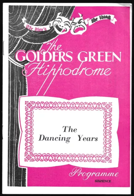 Golders Green Hippodrome Programme The Dancing Years 1950s