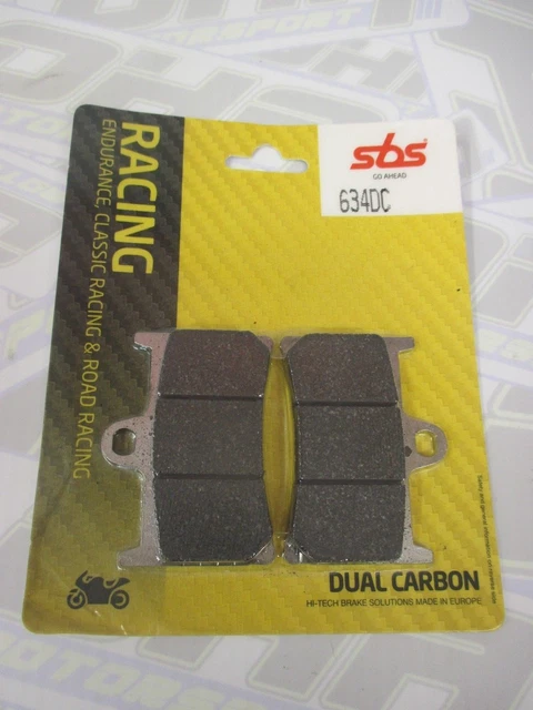 SBS Dual Carbon Front Race Brake Pads For Yamaha YZF-R1 2007-2014 - Part #839DC, Made In Denmark