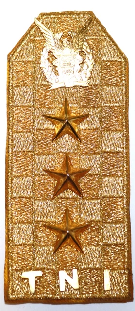 INDONESIA . A T.N.I Lieutenant-General's Rank insignia epaulette. $20. ...