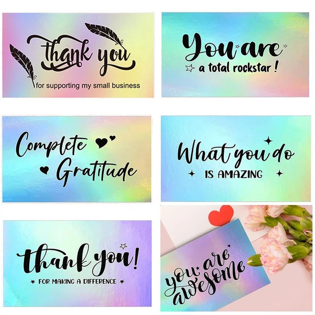 de gratitude complètes Cartes de remerciement Appréciez pour votre commande