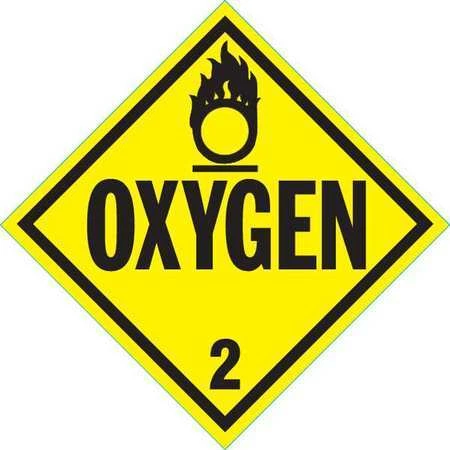 Stranco Dotp-0035-T10 Vehicle Placard,Oxygen With Picto,Pk10