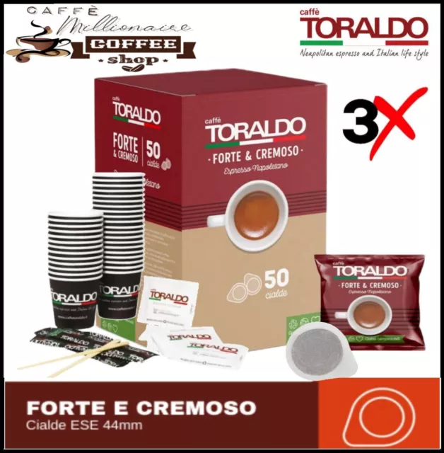 150 CIALDE CAFFÈ TORALDO FORTE & CREMOSO 150 Bicchieri 150 Palette 150  Zucchero EUR 3,00 - PicClick IT