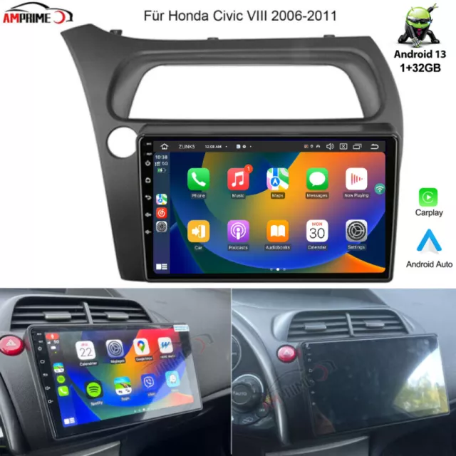 Für Honda Civic VIII 2006-2011 Hatchback Android 13 Autoradio Radio GPS Carplay