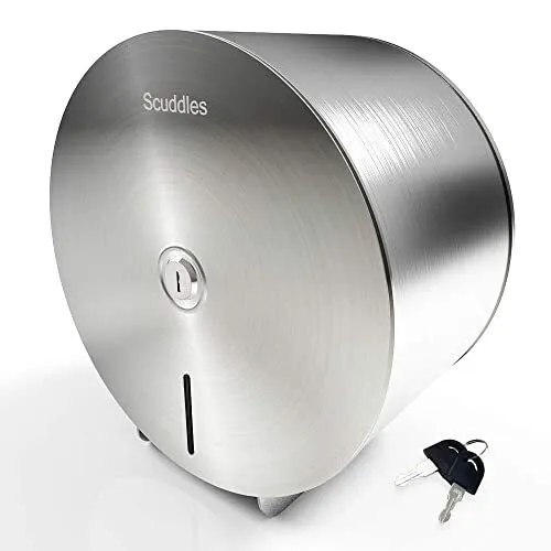 Scuddles Single-Roll Jumbo Toilet Paper Dispenser Stainless Steel for Commercial