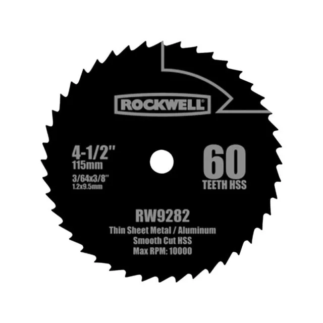 Rockwell 4-1/2 in.   D X 3/8 in.   S Versacut High Speed Steel Circular Saw Blad