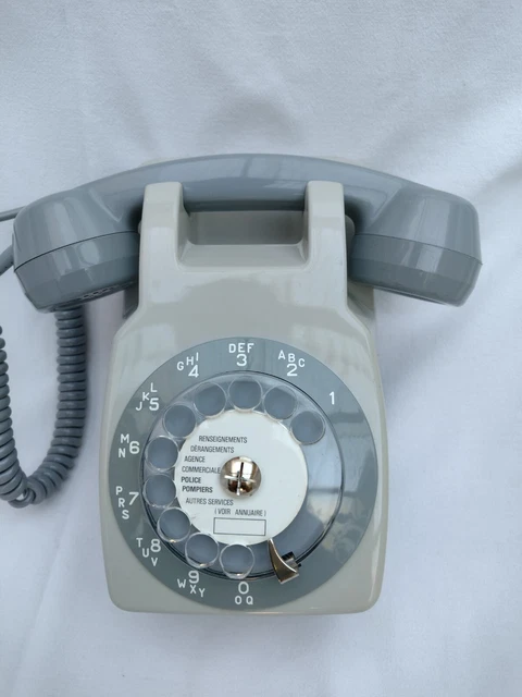 Ancien Téléphone À Cadran Touches Vintage Retro SOCOTEL Modè Marseille