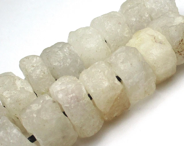 26 Rare Spectacular Ancient Graduated Crystal Rock Quartz Heishi/Disk Beads