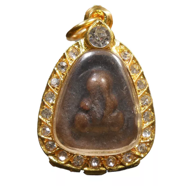 Awesome! Real Pidta Lp Heang Old Thai Amulet Very Rare !!!