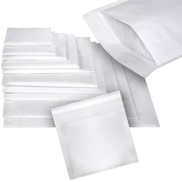 100 Enveloppes pochettes bulle air matelassees blanche Eco 270X360 m/m REF G
