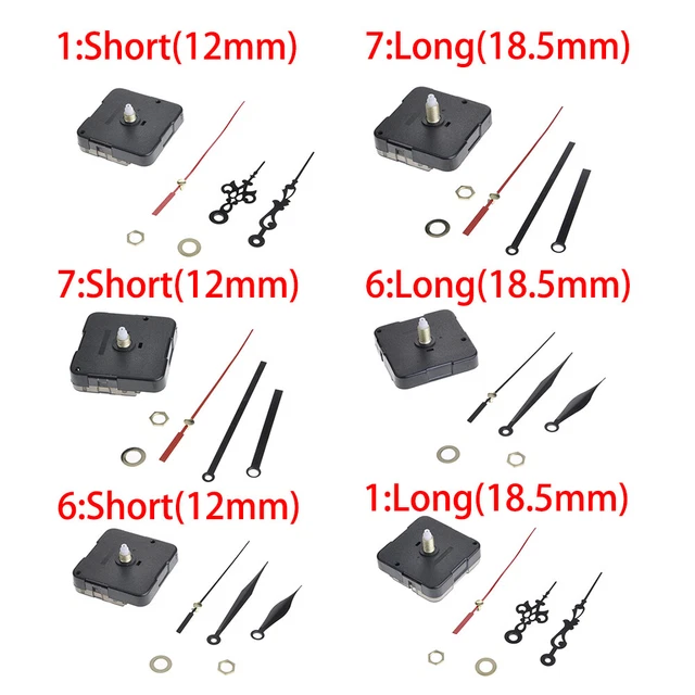 Replacement Black Metal Press Fit Clock Hands Compatible...