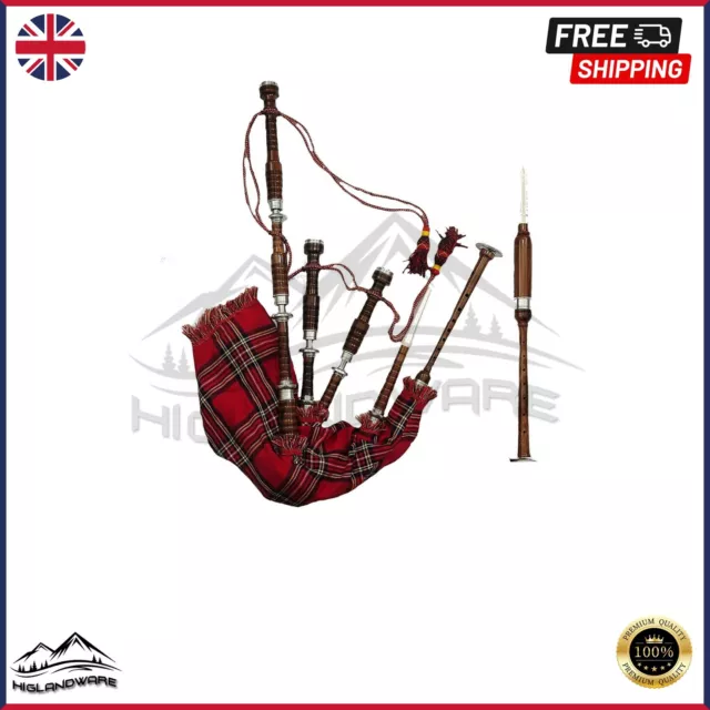 HW Scottish Highland Bagpipe With Tutor Book