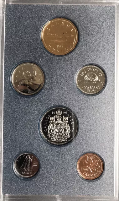 Canada 1990 Specimen Coin Collection Set: 1 Cent - $1 Dollar ~ Cased