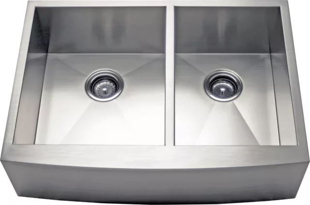 farmhouse apron double bowl steel kitchen sink