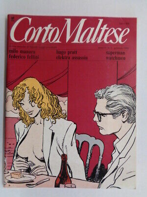 Corto Maltese, Anno 8, N°1, Gennaio 1990, Manara, Fellini, Batman, Watchmen