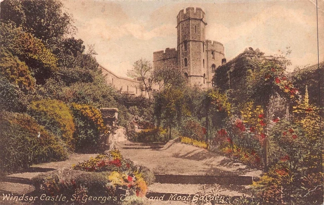 WINDSOR CASTLE ST Georges Tower And Moat Garden Berkshire Postcard (79 ...