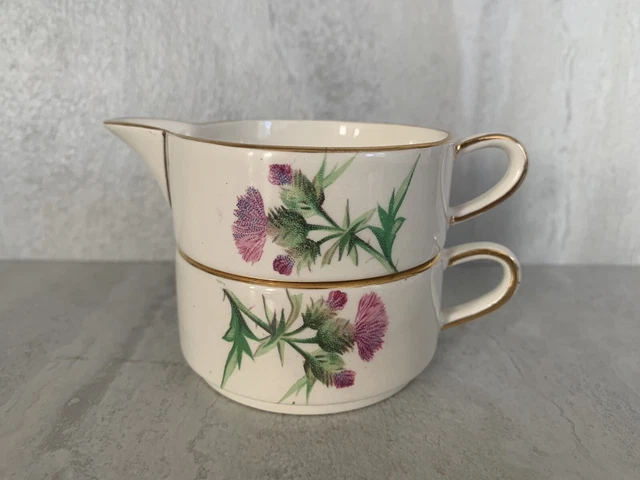 Royal Winton ~ Grimwades Vintage Mini Stacking Creamer & Sugar Bowl ~ England