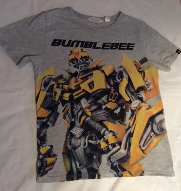 H&M Grey Cotton T Shirt with Bumble bee Print Detail  Age  12-14