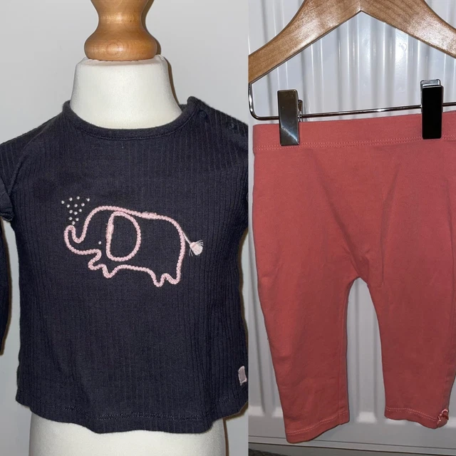 george baby girls top and leggings outfit size 3-6 months