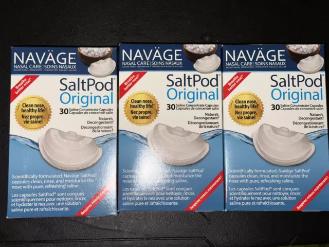 ✳️NAVAGE ORIGINAL SALTPOD® THREE-PACK: 3 Original SaltPod 30-Packs 90 SaltPods ✳