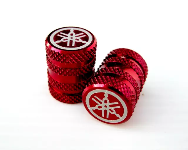 ORIGINAL Yamaha ALU Ventilkappen-ROT-Tyre Valve Caps-RED-Reifen-GENUINE