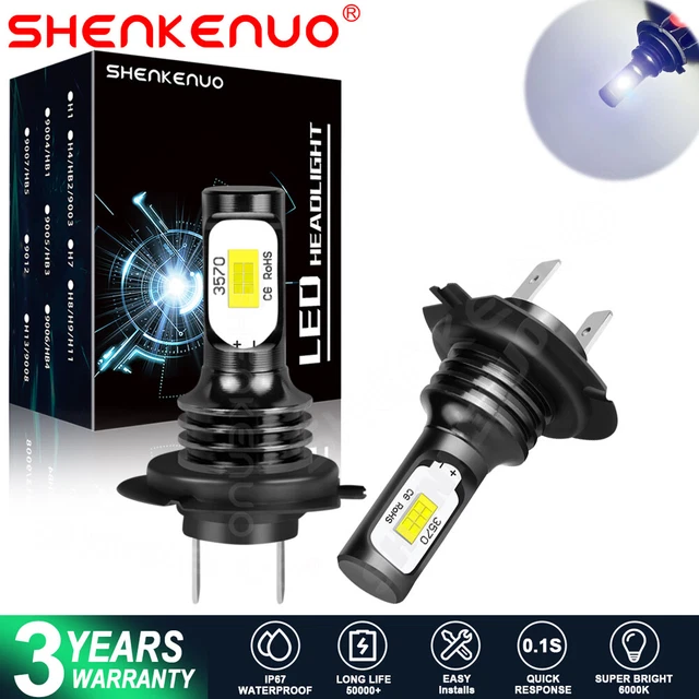 Argo H11 LED Headlight Bulbs For Nissan Qashqai J11 – 6000k Xenon White, 80w Pair