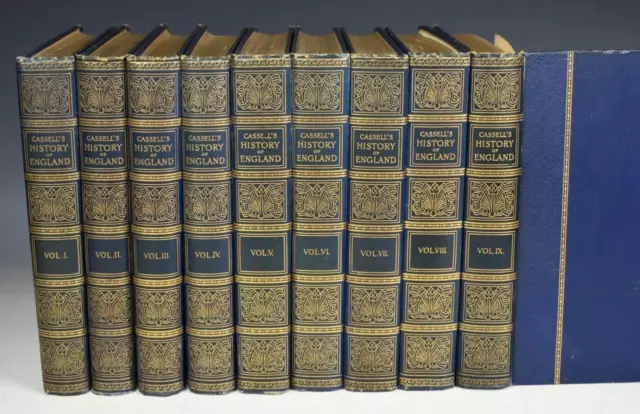 Century Ed of Cassell's History of England 8 Vols GILT 1902 Roman Peninsular War