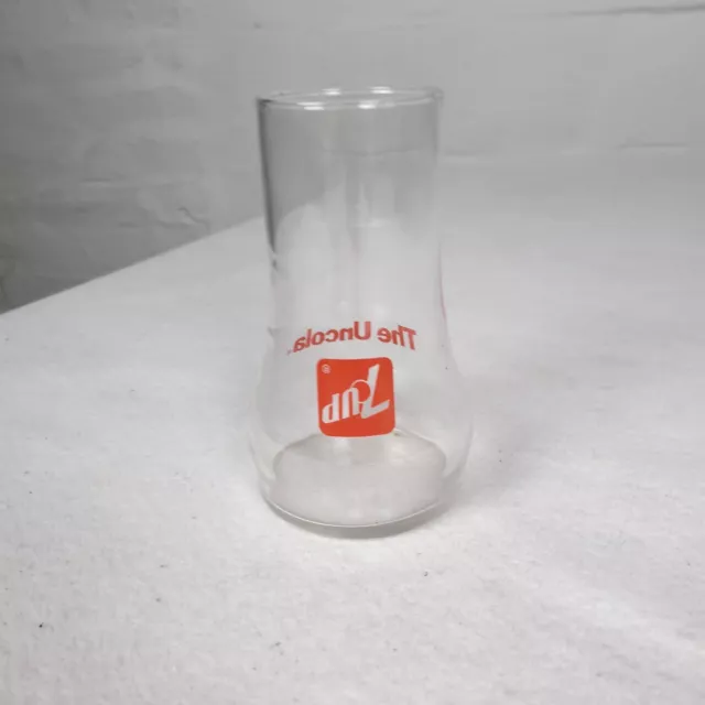 7 UP The Uncola Upside Down 16 Oz Clear Drinking Glass Vintage 7Up Circa 1970s