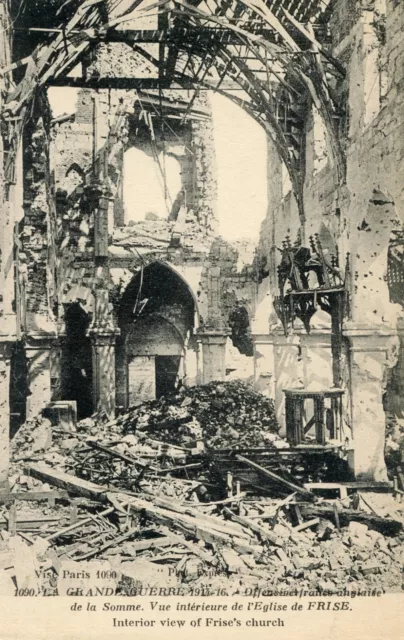 *25685 cpa Guerre 1914 - vue intérieure de l'Eglise de Frise