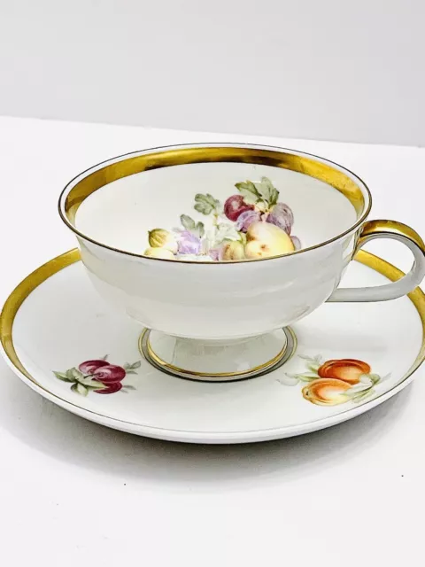 Orchard By Jaeger & Co. Footed Cup and Saucer PMR Golden Crown E&R Germany