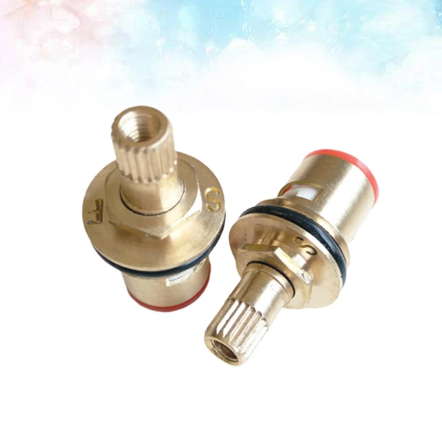 2pcs 20mm Copper Faucet Ceramic Disc Core Hot Cold Water Replacement Tap