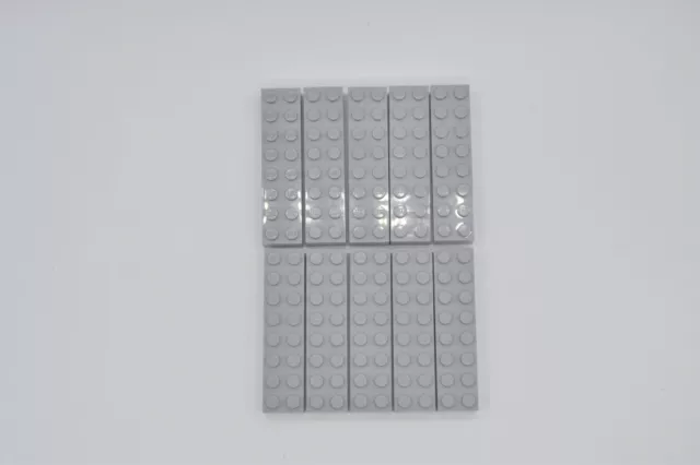 LEGO 10 x Basisstein Stein neuhell grau Light Bluish Gray Brick 2x8 3007