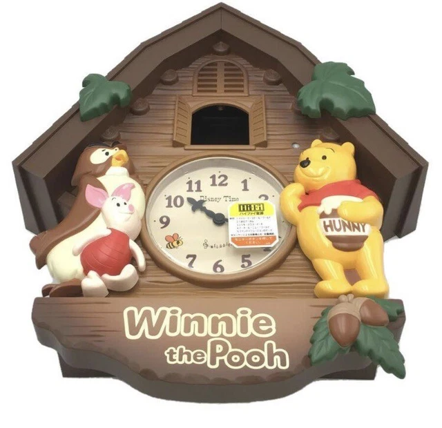VINTAGE WINNIE THE Pooh pendulum Wall Clock Seiko Disney WORKING from