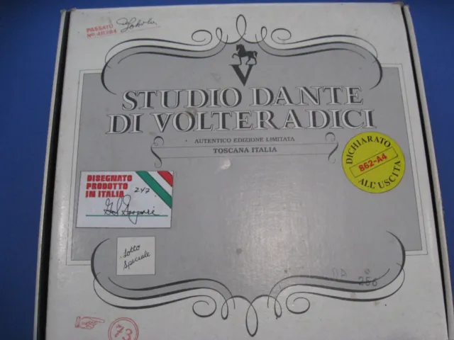 STUDIO DANTE DI VOLTERADICI PLATE in original box with certificate