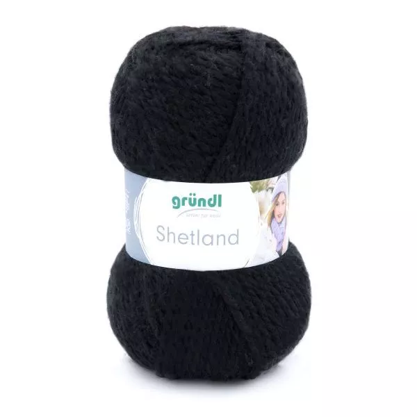 Gründl Wolle Shetland 100 g schwarz  Wolle