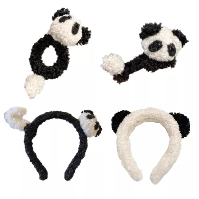 Cartoon Panda Hairpin Plush Hair Tie/Headband Sweet Style Tiaras for Girls