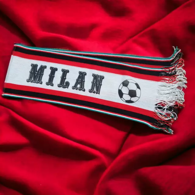 AC Milan Schal Fußball Italy Vintage 80S Acryl