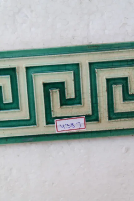Old Circa 1930 Vintage Artdeco Ceramic Tile Border Made In Japan NH4387 3