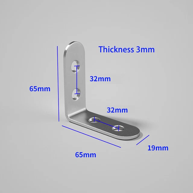 L-Shape Stainless Steel Right Angle Bracket Corner Brace Joint Shelf Support