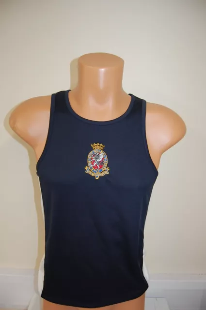CLEARANCE: Royal Wessex Yeomanry Contrast sports Vest - Navy/ White Small