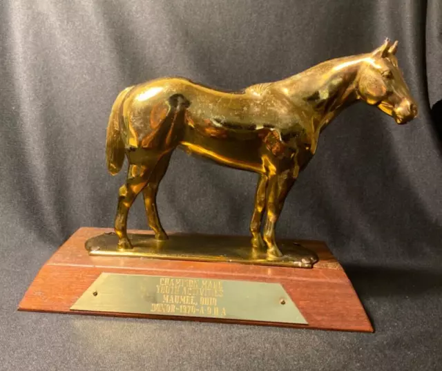 Gladys Brown Edwards Brass Horse Trophy 1970 American Quarter Horse Association