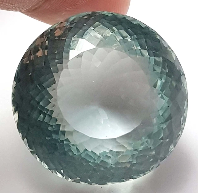 AAA+ Light Sea Blue Beautiful 50 Ct Loose Gemstone Round Cut Aquamarine Topaz 3